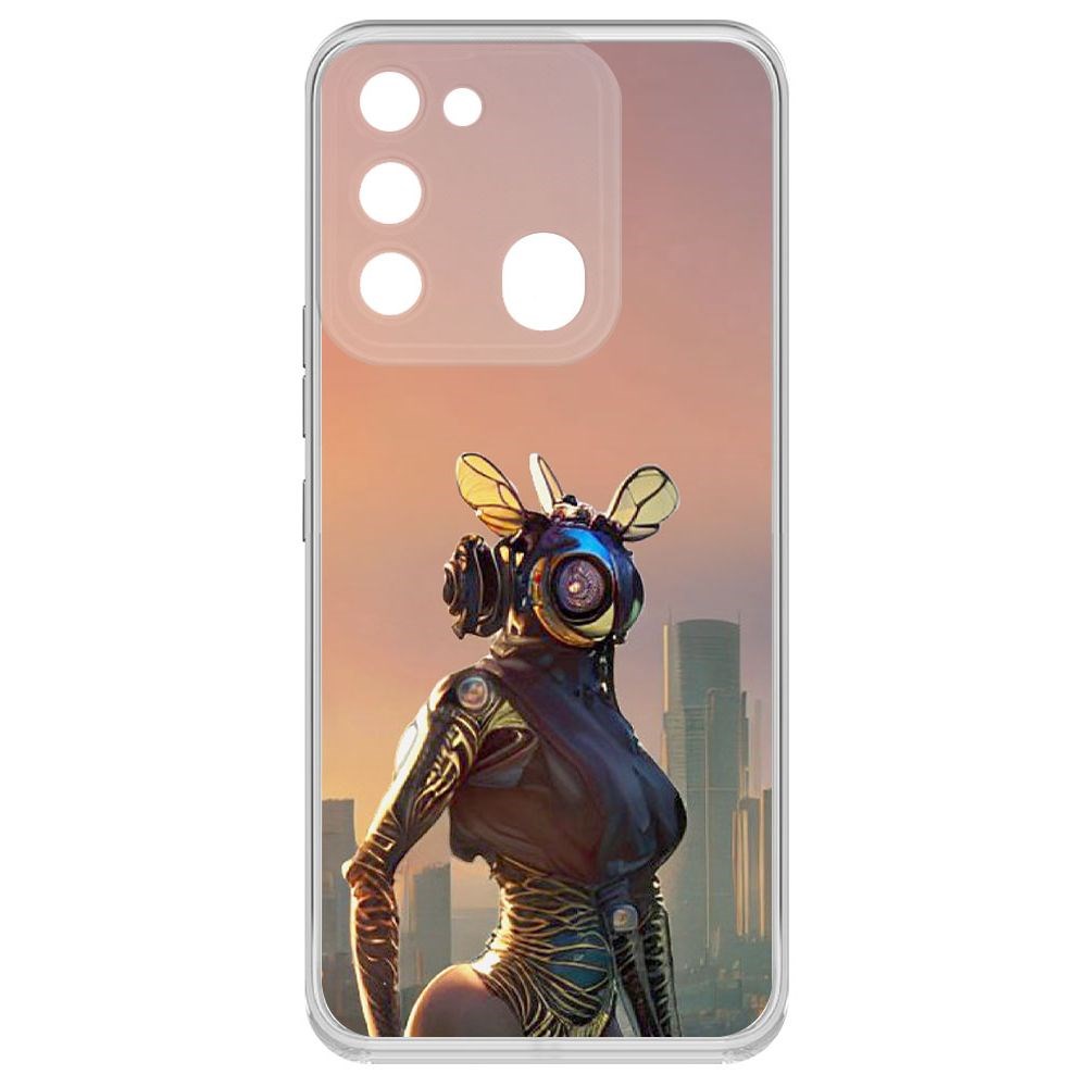 

Чехол-накладка Krutoff Clear Case Женщина-киберпчела для TECNO Spark Go 2022