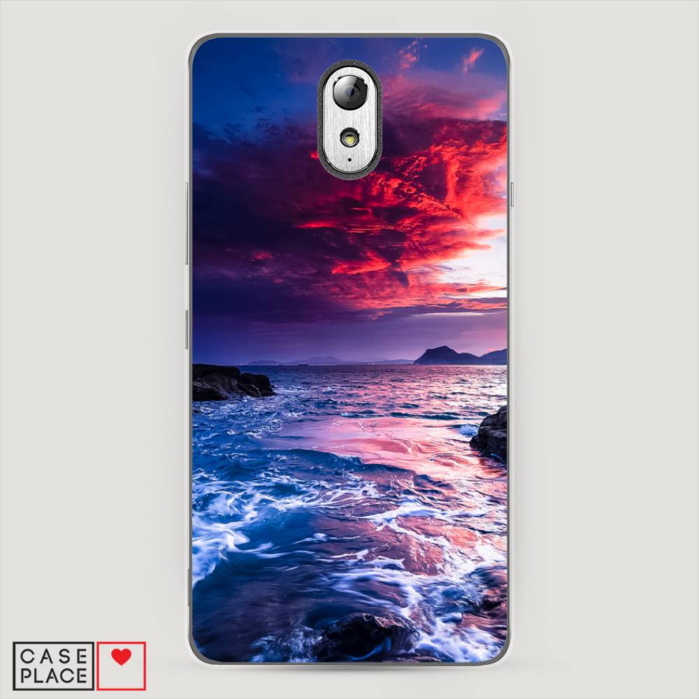 

Чехол Awog на Lenovo Vibe P1m / Леново Vibe P1m "Волны 1", Розовый;синий, 111350-4
