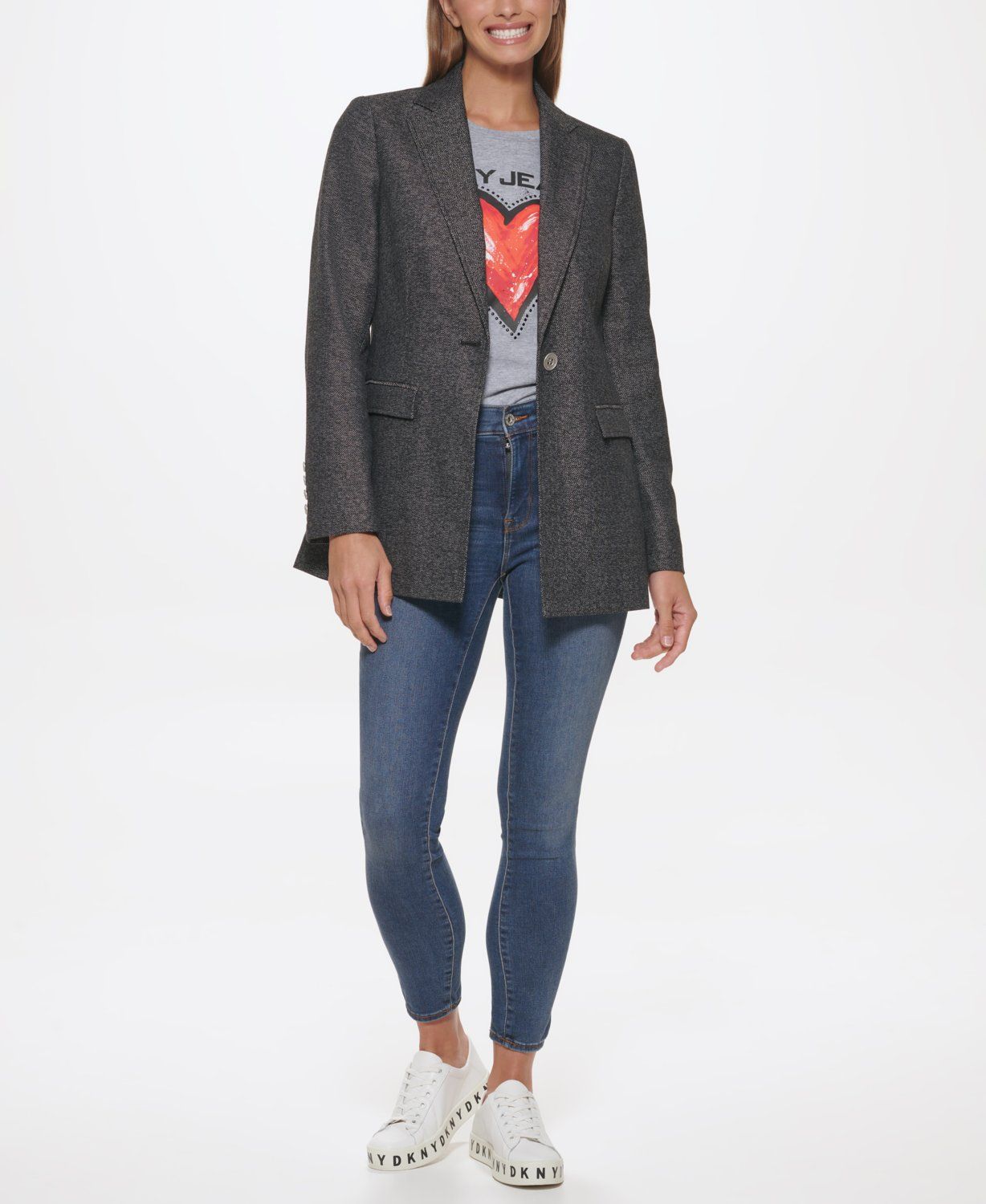 

Жакет женский DKNY E1HDKHMA серый XS, E1HDKHMA