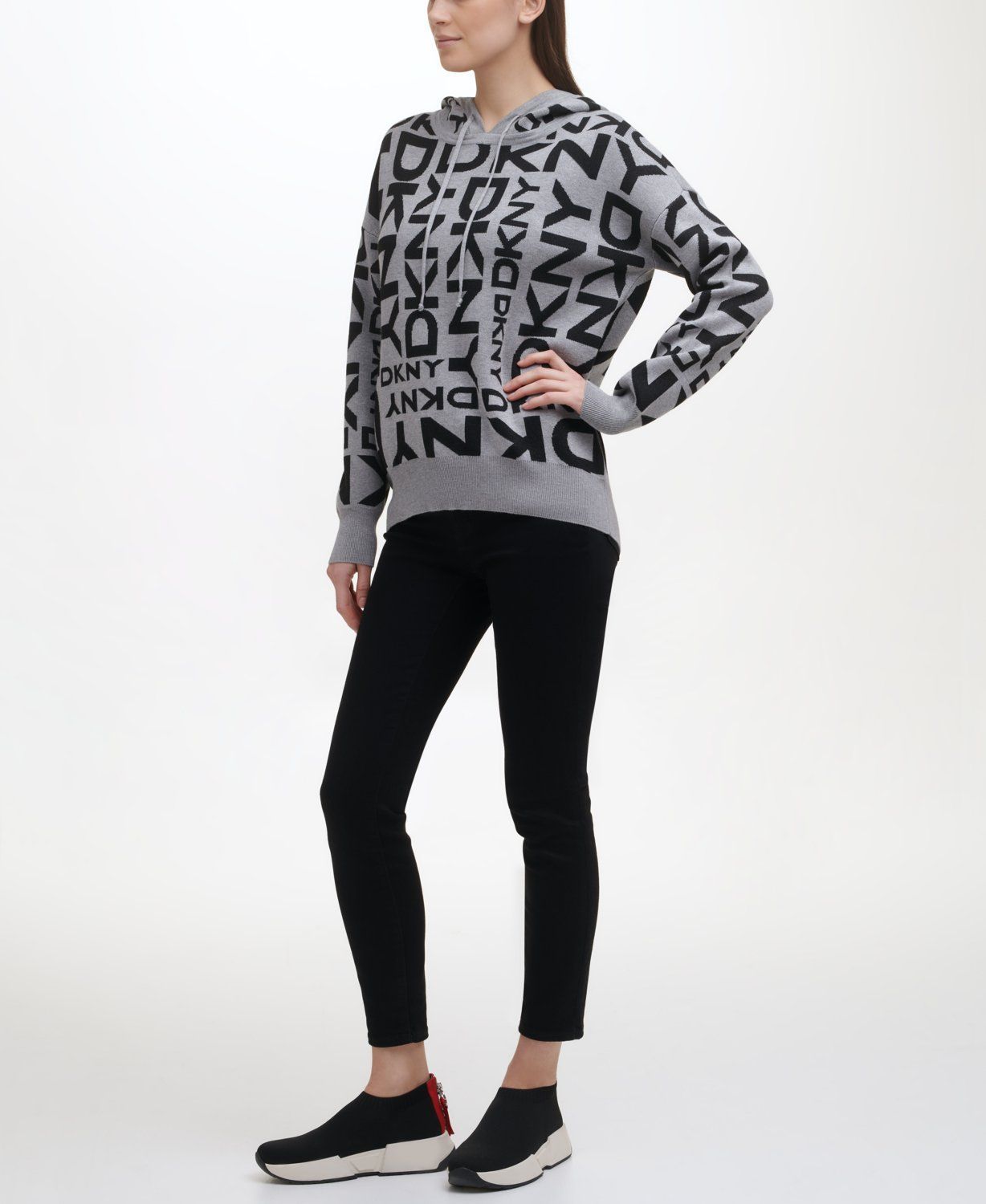 

Толстовка женская DKNY P1MSD0DM серая S, P1MSD0DM