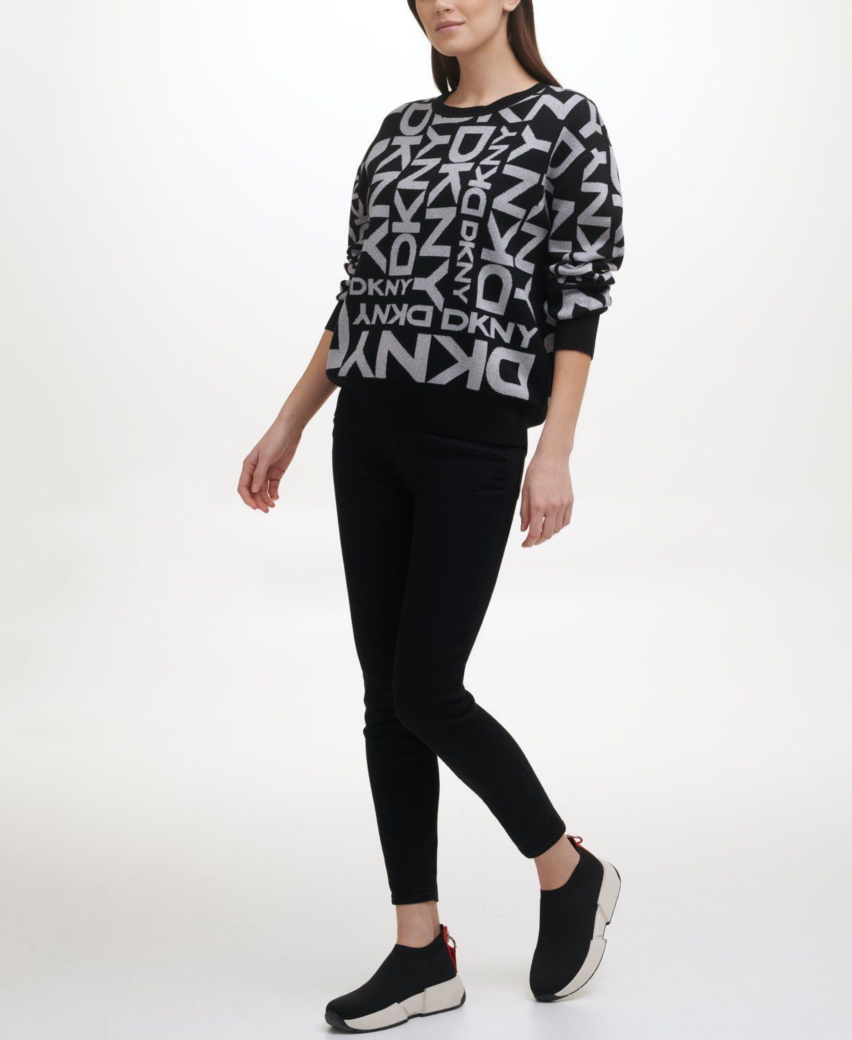 

Свитшот женский DKNY P1MSC433 черный S, P1MSC433