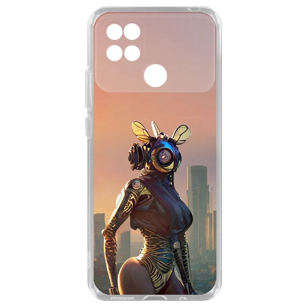

Чехол-накладка Krutoff Clear Case Женщина-киберпчела для Xiaomi Poco C40