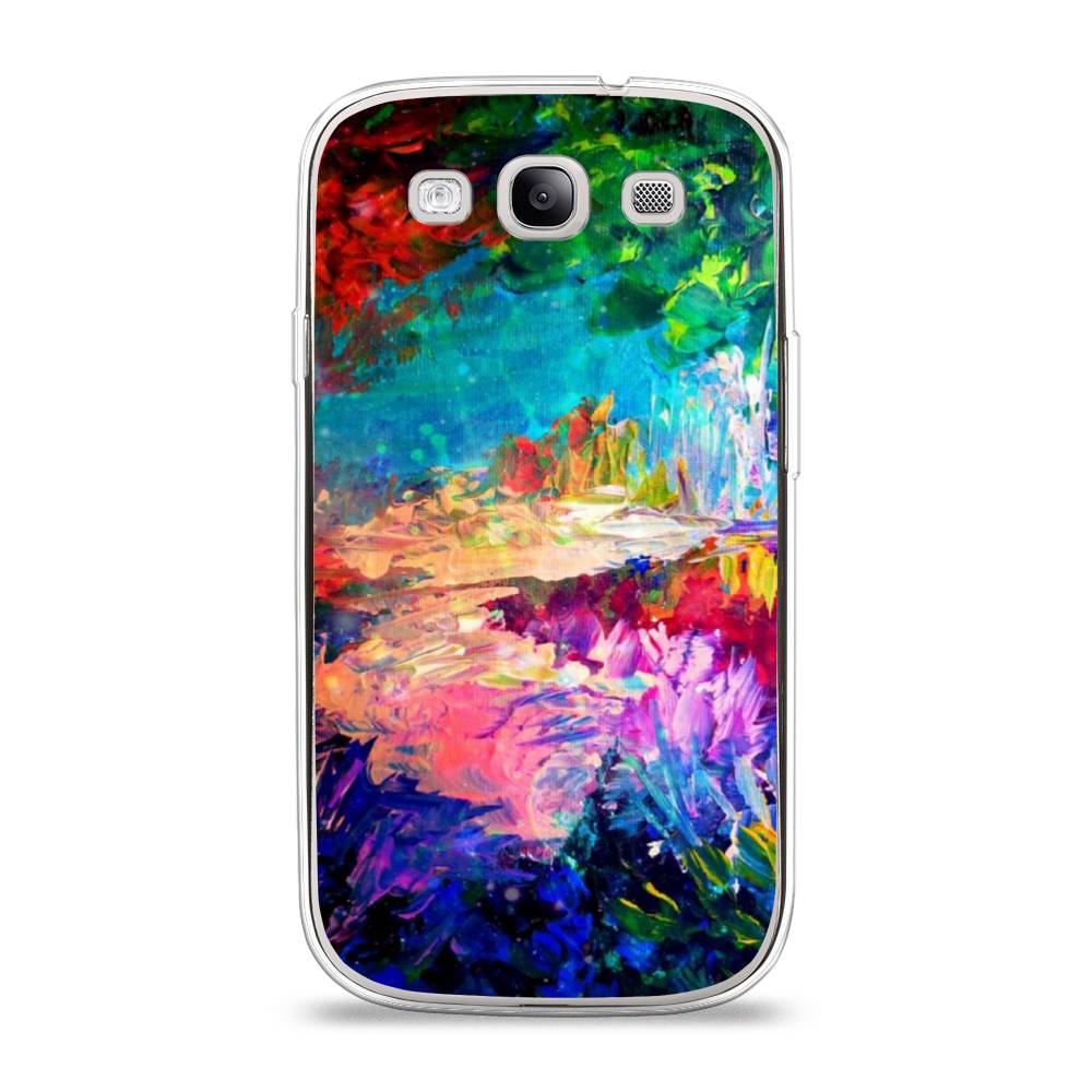 

Чехол на Samsung Galaxy S3 "Лес-гуашь", Синий;розовый;зеленый, 23750-4