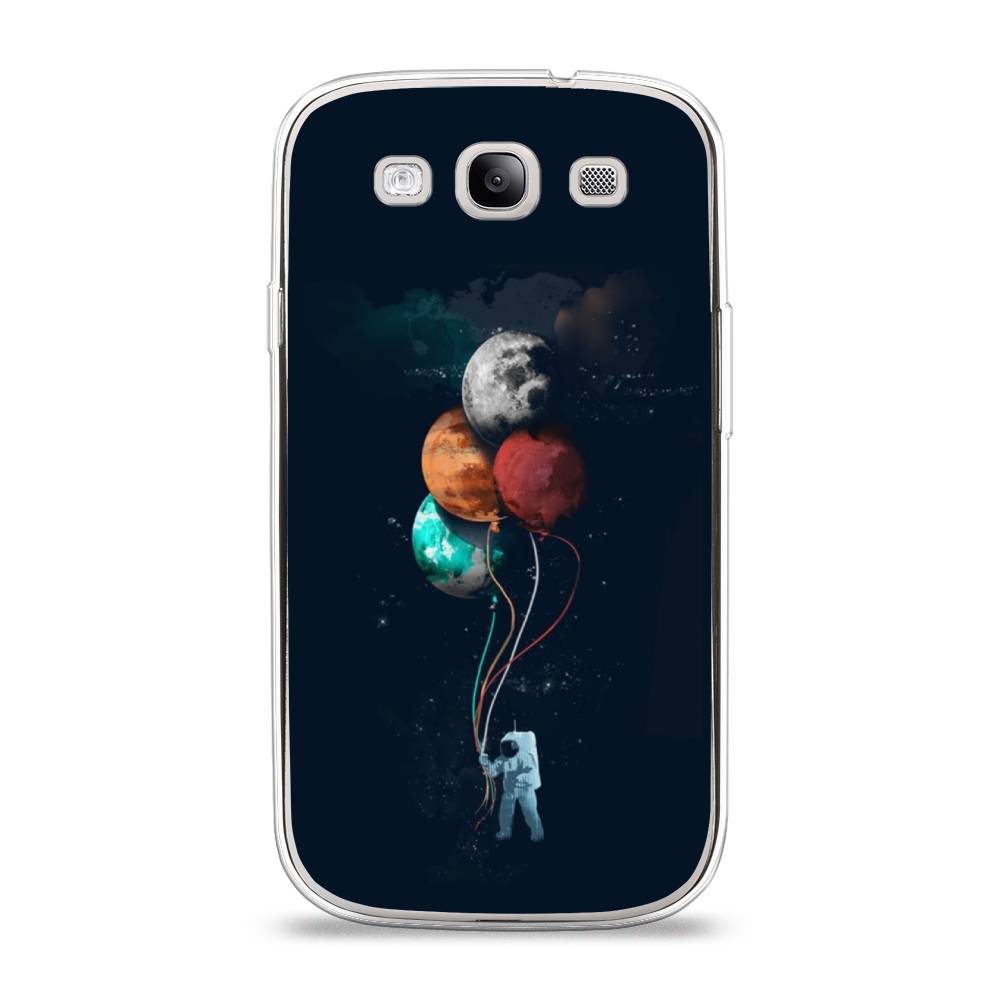

Чехол на Samsung Galaxy S3 "Космонавт с шариками", Разноцветный, 23750-4