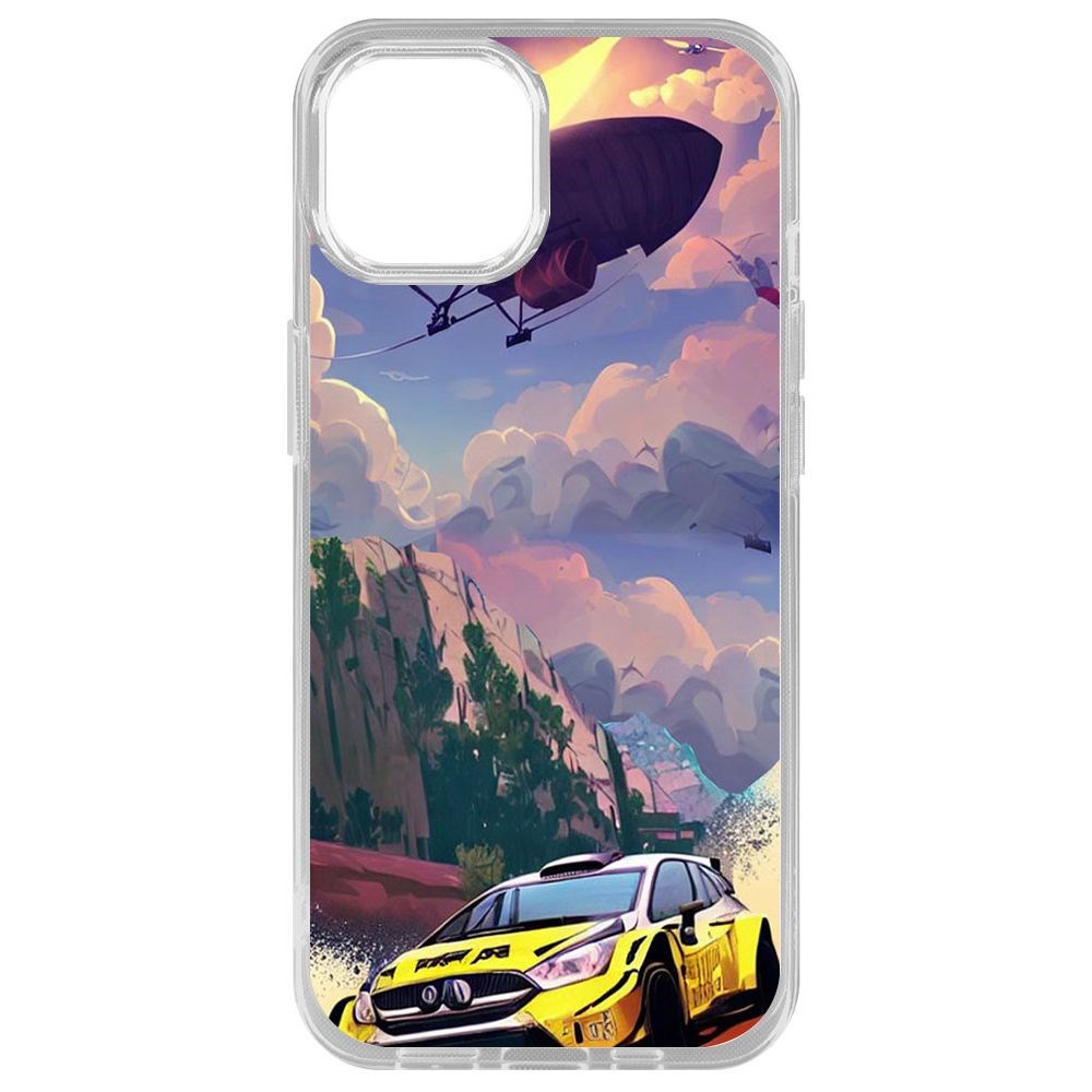 

Чехол-накладка Krutoff Clear Case Гонка для iPhone 14 Plus, Прозрачный