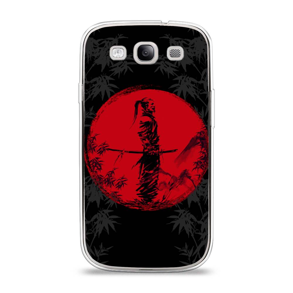 

Чехол на Samsung Galaxy S3 "Самурай на красном фоне", Черный;красный;серый, 23750-4