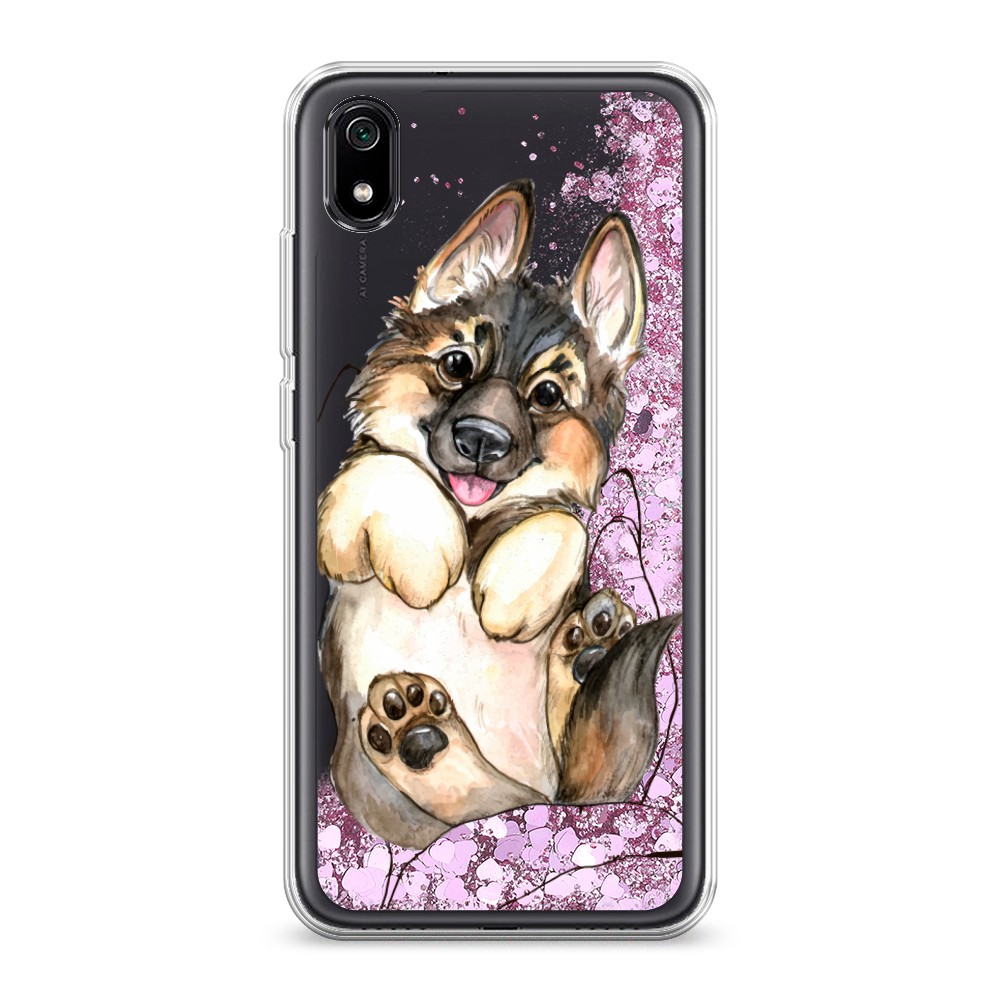 

Жидкий чехол с блестками "Овчарка в ладошках" на Xiaomi Redmi 7A, 35494-1