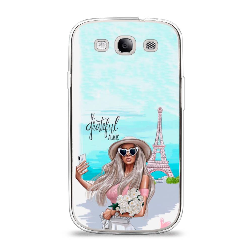 

Чехол на Samsung Galaxy S3 "Селфи Париж", Голубой;бежевый, 23750-6