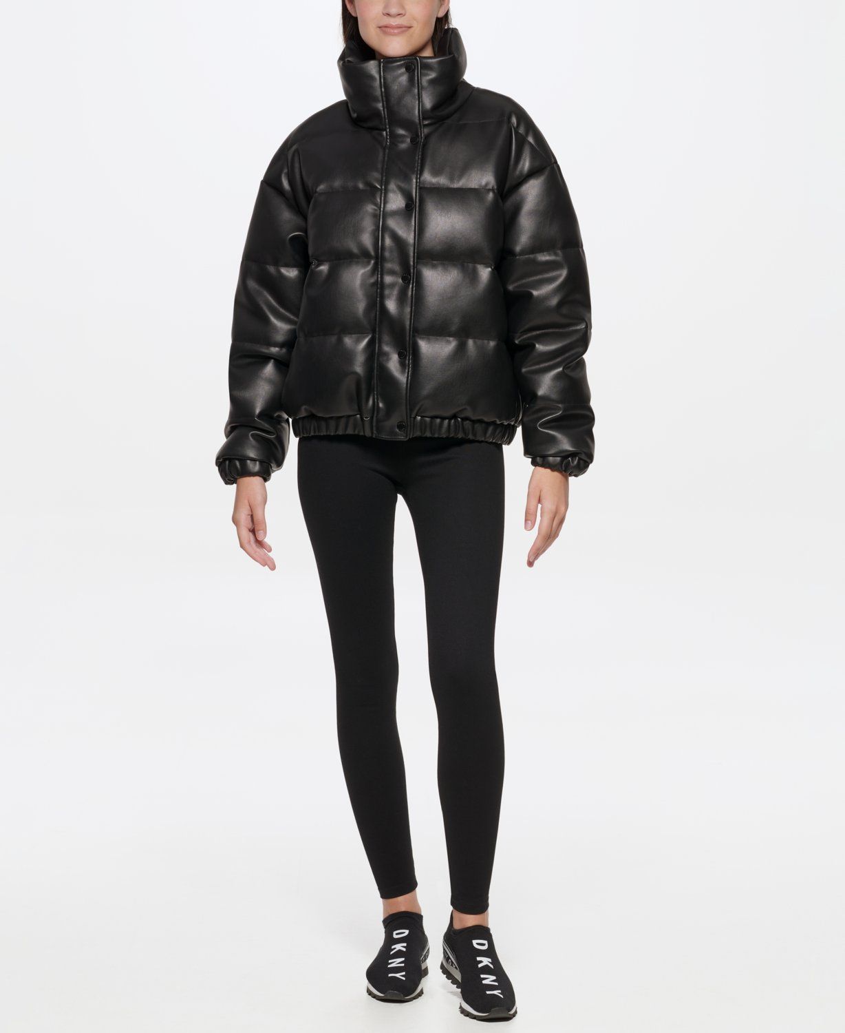 

Кожаная куртка женская DKNY DP1J9077 черная S, DP1J9077
