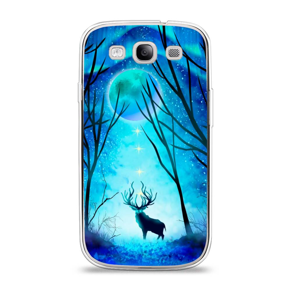 

Чехол на Samsung Galaxy S3 "Олень северное сияние", Синий;черный;голубой, 23750-1