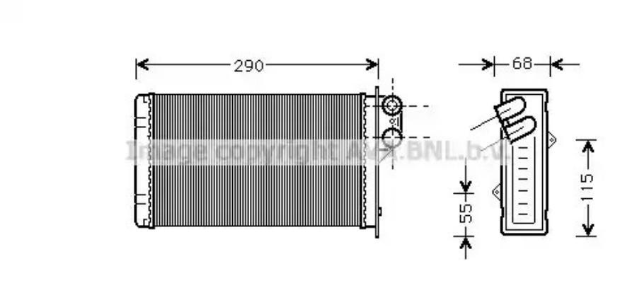 Радиатор отопителя Peugeot 405 II/406/406 Break 87>04 AVA QUALITY COOLING PE6100