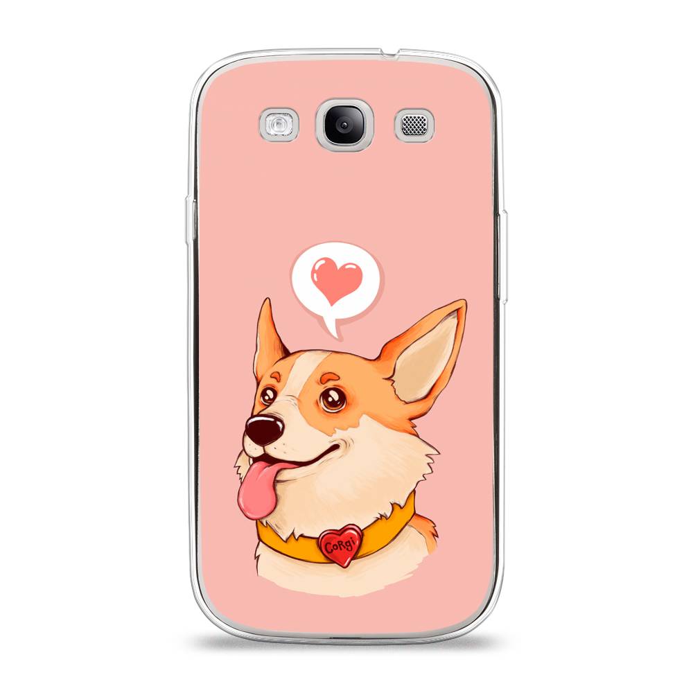

Чехол на Samsung Galaxy S3 "Корги язык", Розовый;коричневый, 23750-1