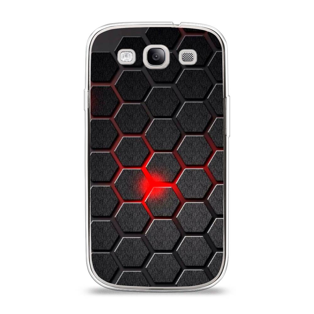 

Чехол на Samsung Galaxy S3 "Соты красные", Красный;черный;серый, 23750-3