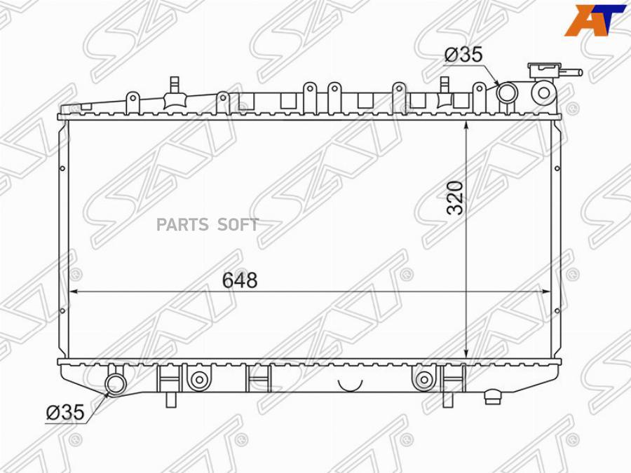 

Радиатор Nissan Sunny/Pulsar/Presea/Sentra/Ad/Wingroad 90-98 Sat арт. SGNS000114