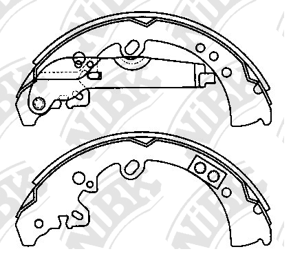 

Тормозные колодки NiBK задние барабанные для Toyota Hilux 7 05-15, Hilux 8 15-20 FN0620