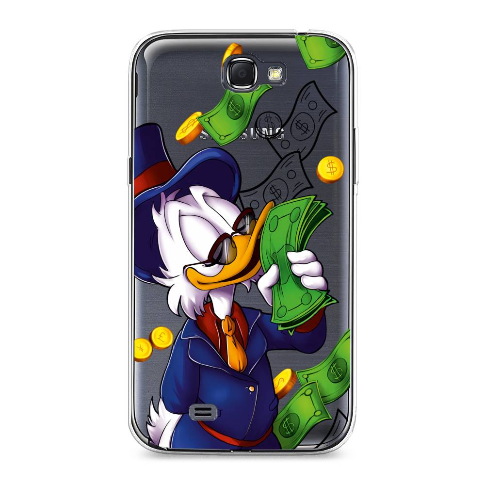 

Чехол на Samsung Galaxy Note 2 "Scrooge McDuck with Money", Синий;зеленый;белый, 23250-6