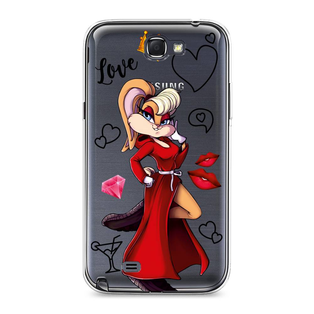 

Чехол на Samsung Galaxy Note 2 "Rich Lola Bunny", Красный;бежевый;оранжевый, 23250-6