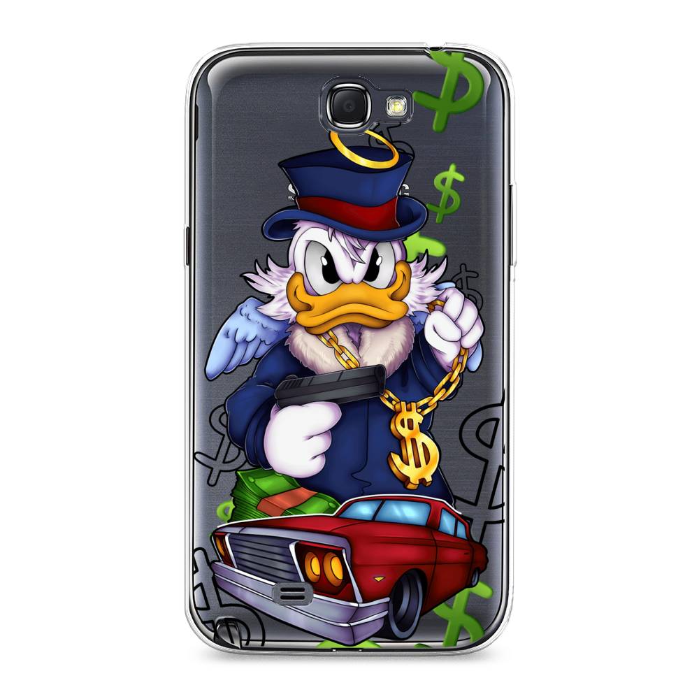 

Чехол на Samsung Galaxy Note 2 "Scrooge McDuck with a Gold Chain", Красный;синий;белый, 23250-6