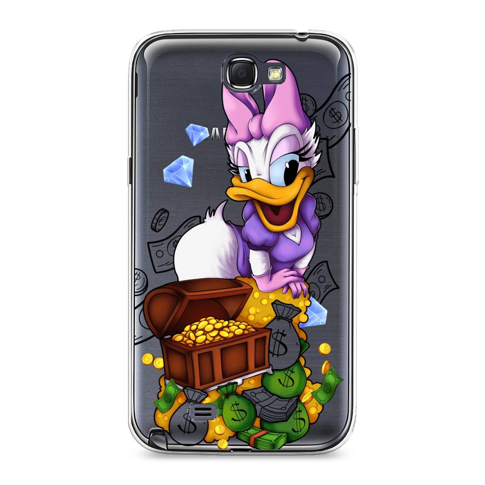 

Чехол на Samsung Galaxy Note 2 "Rich Daisy Duck", Коричневый;белый;фиолетовый, 23250-6
