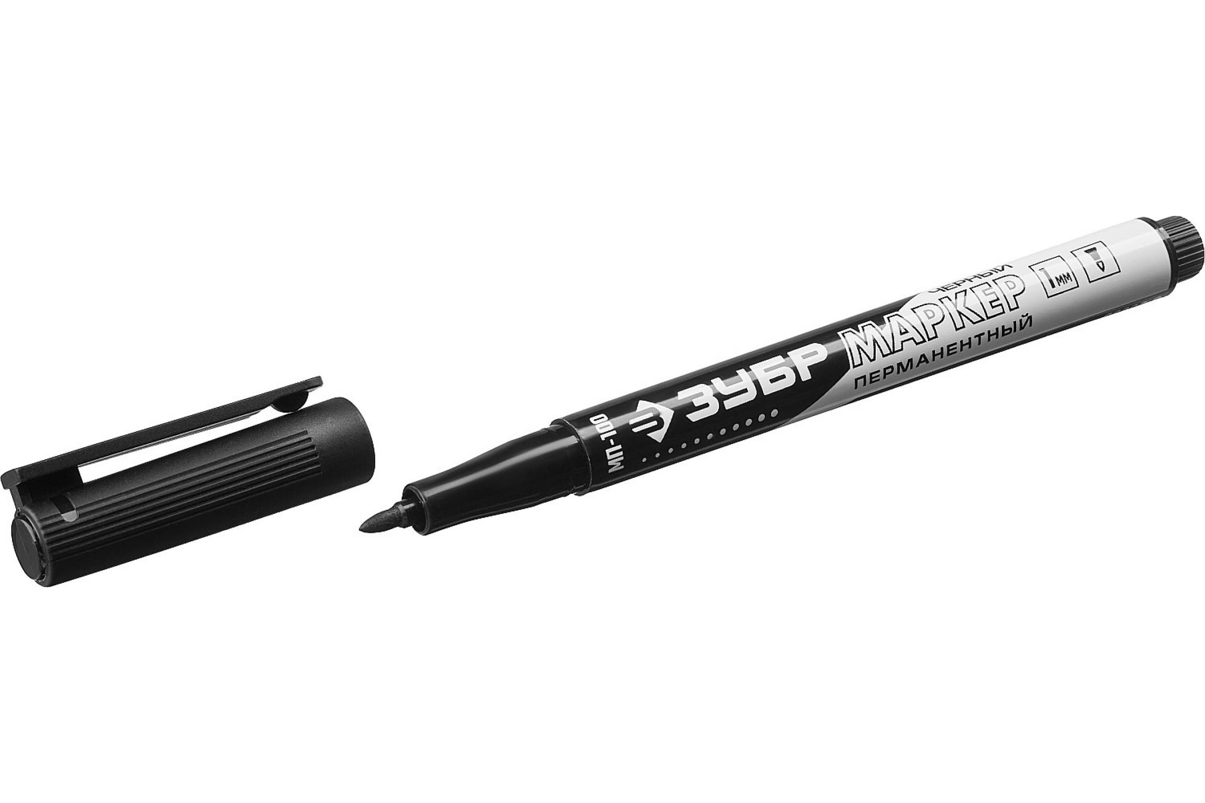 Маркер перманентный ЗУБР МП-100 черный 1 мм заостренный перманентный маркер для отверстий зубр