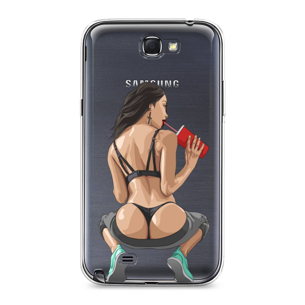 

Чехол на Samsung Galaxy Note 2 "Сочные булочки", Бежевый;красный;черный, 23250-6