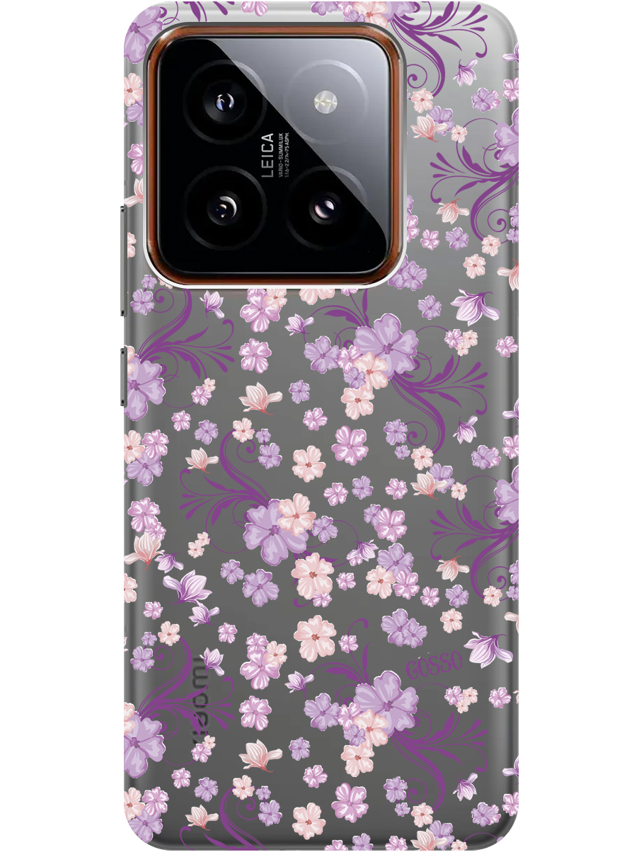 

Силиконовый чехол на Xiaomi 14 Pro с рисунком "Lilac Flowers" прозрачный, Прозрачный;фиолетовый, 20012089