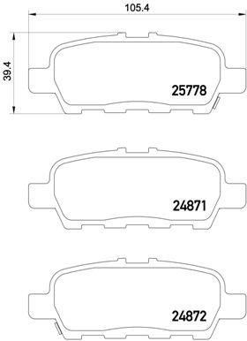 

Комплект тормозных колодок Brembo P56087