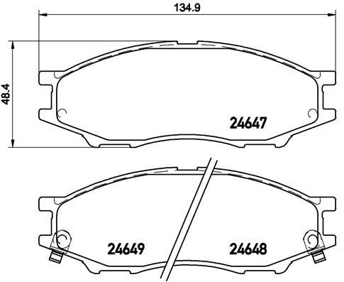 

Комплект тормозных колодок Brembo P56083
