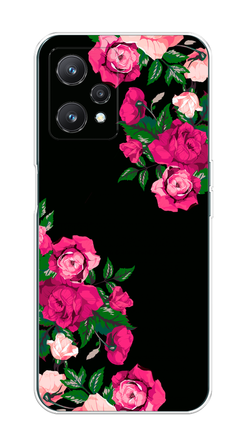 

Чехол на Realme 9 Pro "Розы фуксия", Черный;розовый;зеленый, 2511150-1