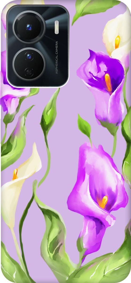 

Чехол на Vivo Y16 "Amazing Callas" сиреневый, Фиолетовый, 157780