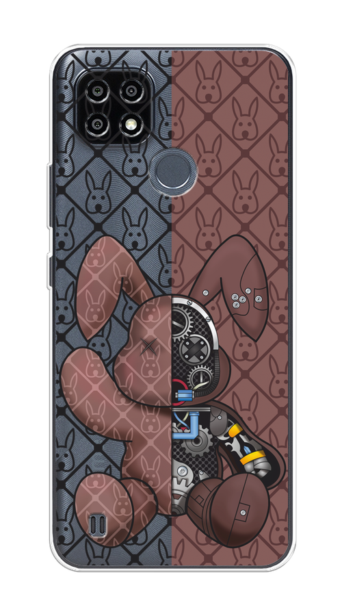 

Чехол на Oppo Realme C21Y/C25Y "Киборг-заяц шоколадный", Коричневый;черный;прозрачный, 2510950-1