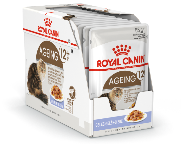 фото Влажный корм для кошек royal canin ageing+12, домашняя птица, 12шт по 85г