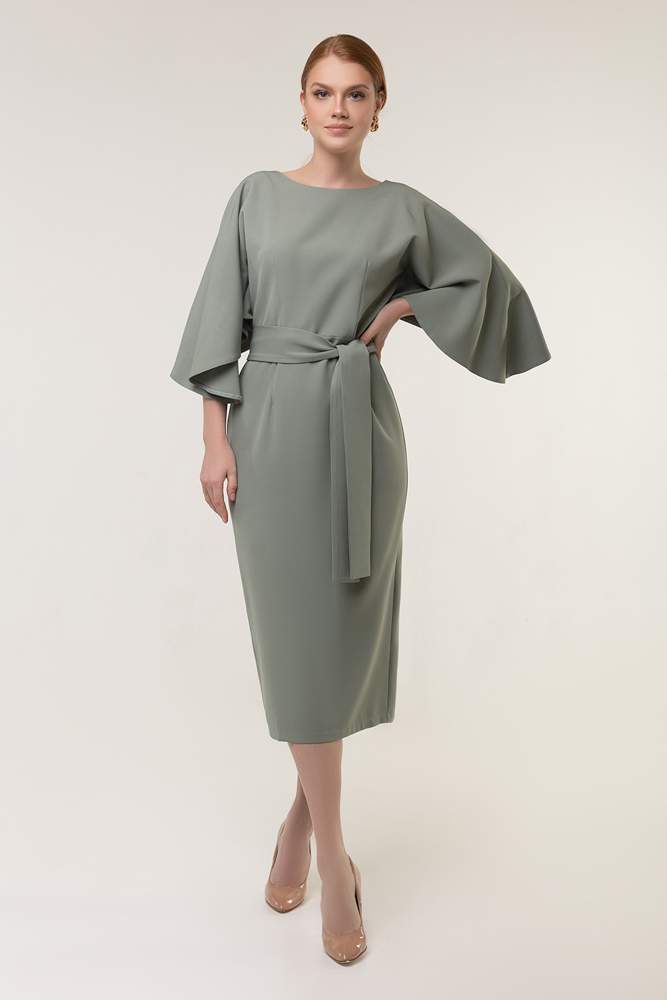 

Платье женское Петербургский Швейный Дом 1410 синее 52 RU, Зеленый, 1410