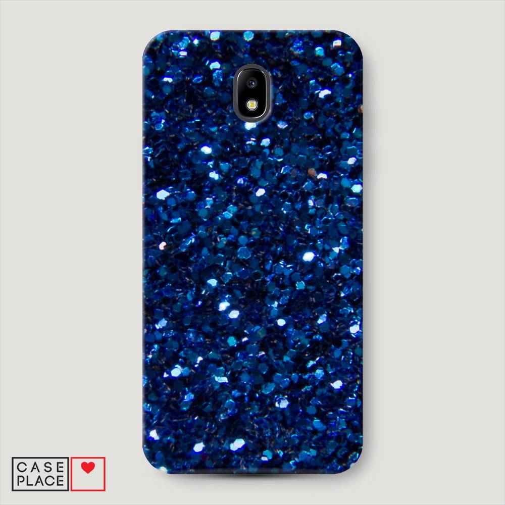 фото Чехол awog "синие блестки рисунок" для samsung galaxy j7 2017