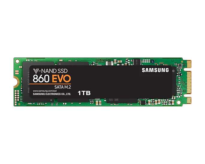 SSD накопитель Samsung 860 EVO M.2 2280 1 ТБ (MZ-N6E1T0BW)