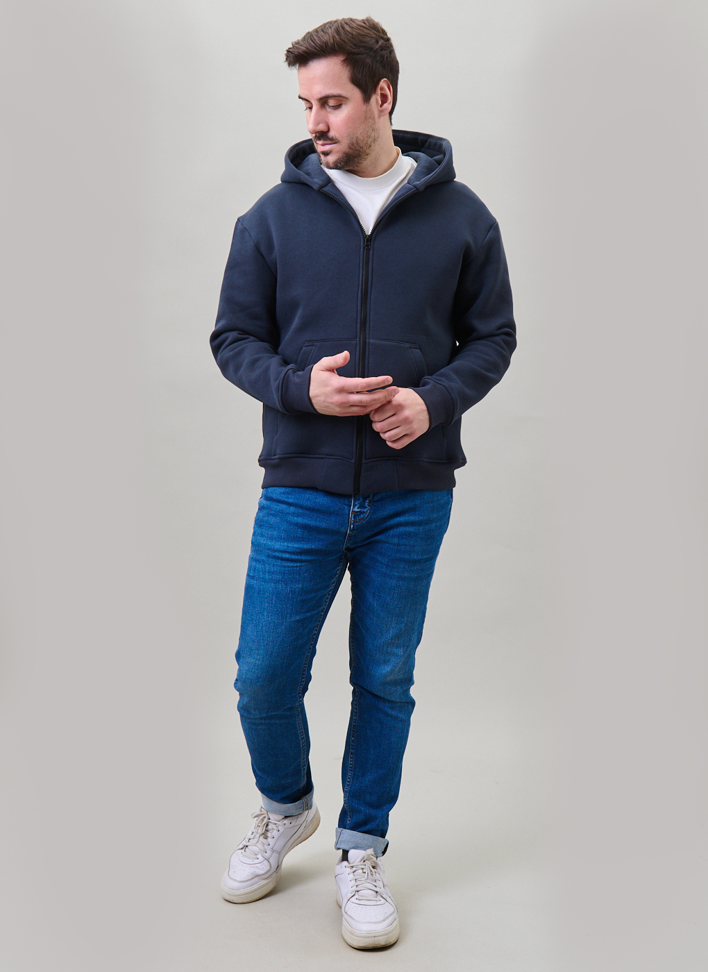 

Толстовка мужская TANINI 66306 серая 44 RU, Серый, 66306