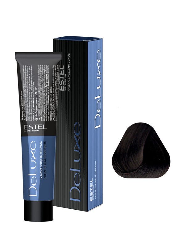 Купить Краска для волос Estel Professional De Luxe 3/0 Темный шатен 60 мл