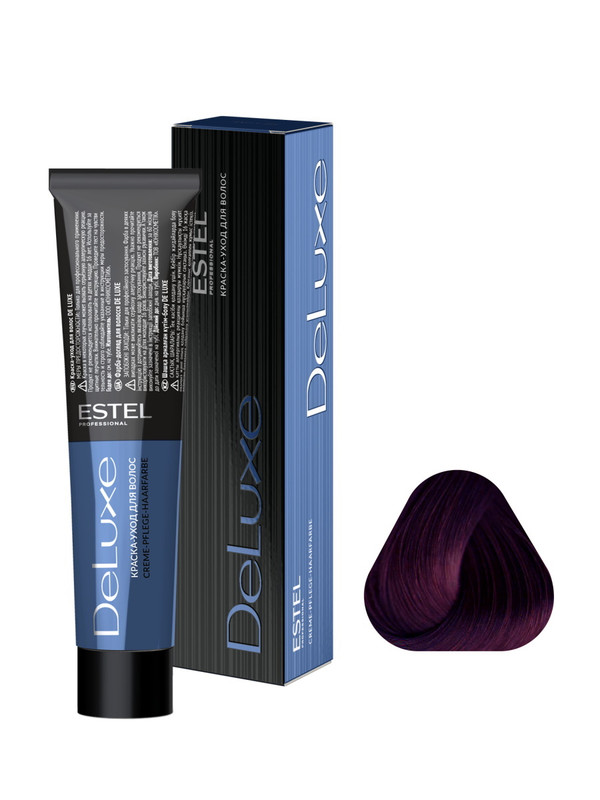 Купить Краска для волос Estel Professional De Luxe 4/65 Шатен фиолетово-красный 60 мл