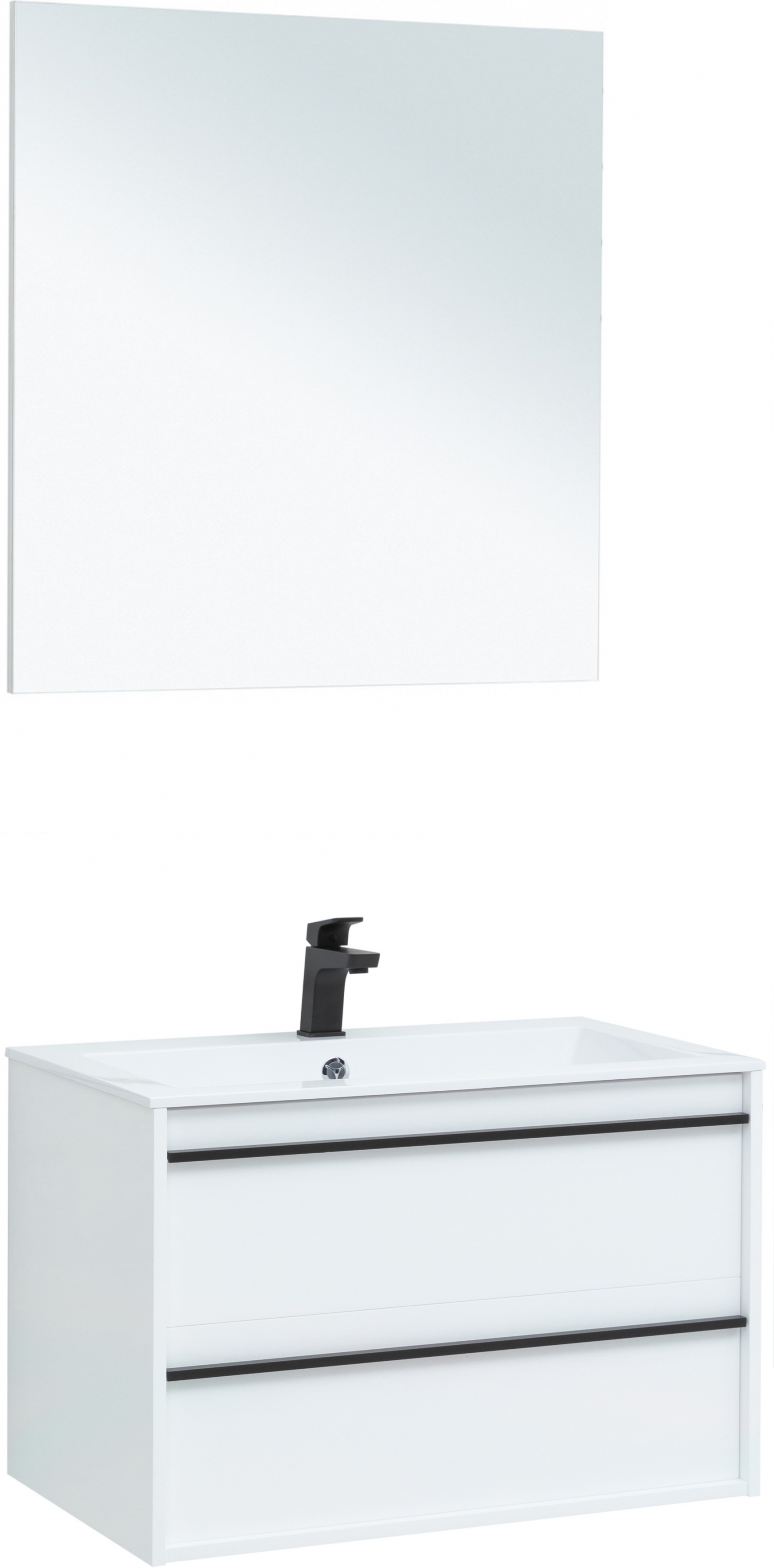 

Мебель для ванной Aquanet Lino 80 белый матовый