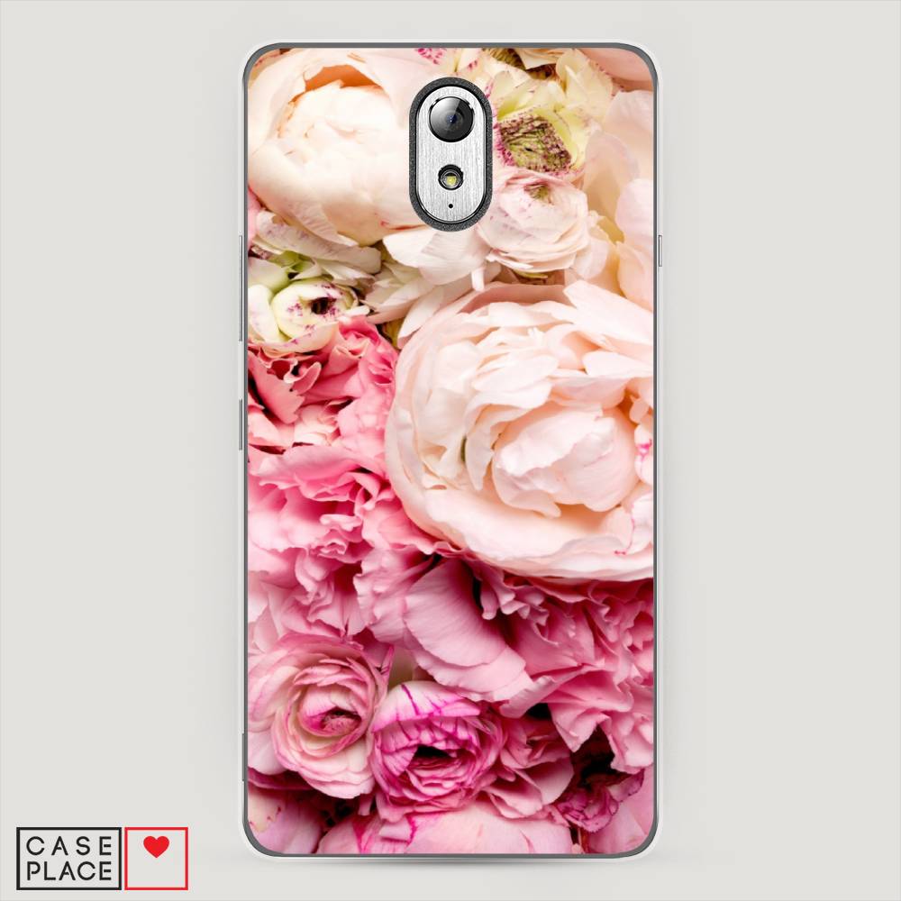 

Чехол Awog на Lenovo Vibe P1m / Леново Vibe P1m "Пионы яркие", Розовый, 111350-8