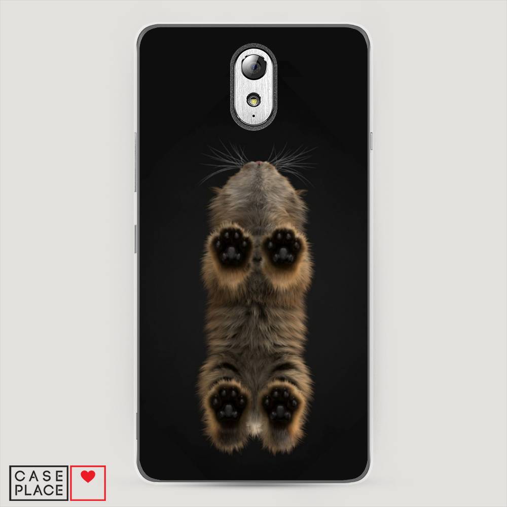 

Чехол Awog на Lenovo Vibe P1m / Леново Vibe P1m "Кошачьи лапки", Черный, 111350-1