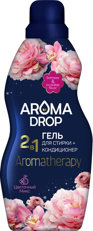 Гель для стирки Aroma Drop Aromatherapy 2в1 Цветочный микс 1000мл