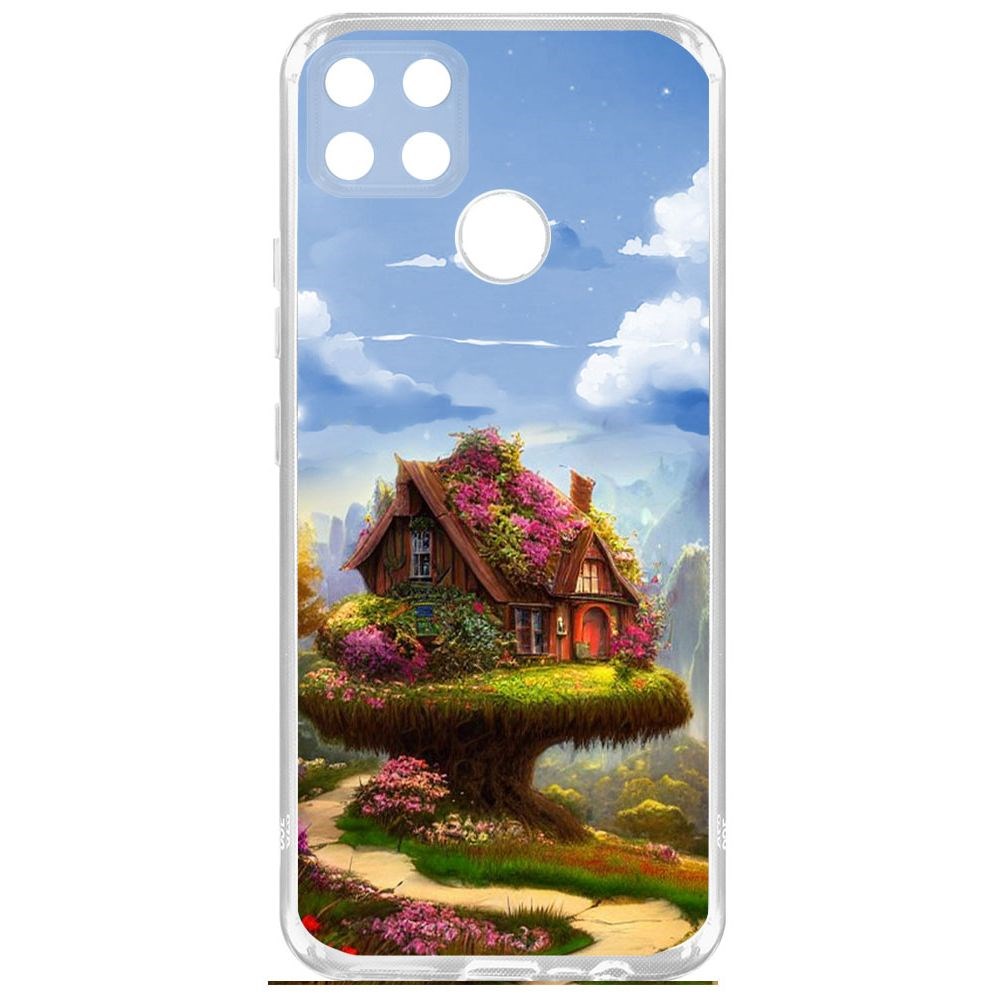 

Чехол-накладка Krutoff Clear Case Дом на дереве для Realme C25s, Прозрачный