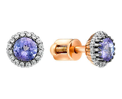 

Серьги из красного золота с танзанитом и бриллиантом RoseGrace 5-2954-103-2K-TN, 5-2954-103-2K-TN