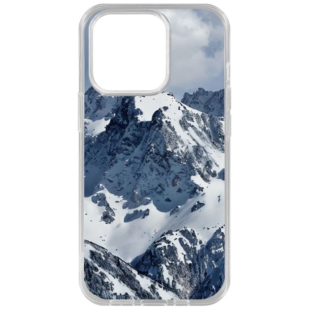 

Чехол-накладка Krutoff Clear Case Горы для iPhone 14 Pro, Прозрачный