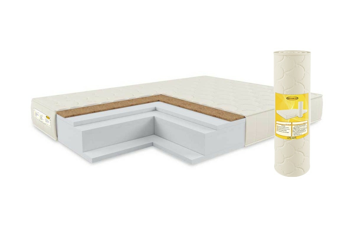 

Матрас Benartti Roll Standart Hard 185x185, Бежевый, Roll Standart Hard