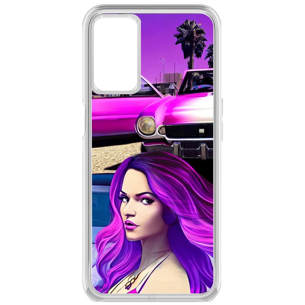 

Чехол-накладка Krutoff Clear Case Жизнь в розовом для Oppo A16, Прозрачный