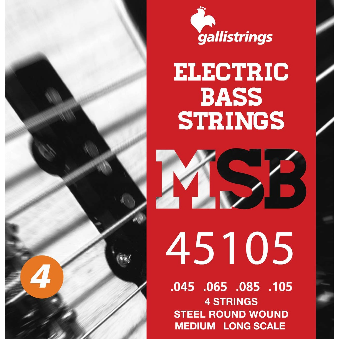 Струны для бас-гитары Galli Strings MSB45105
