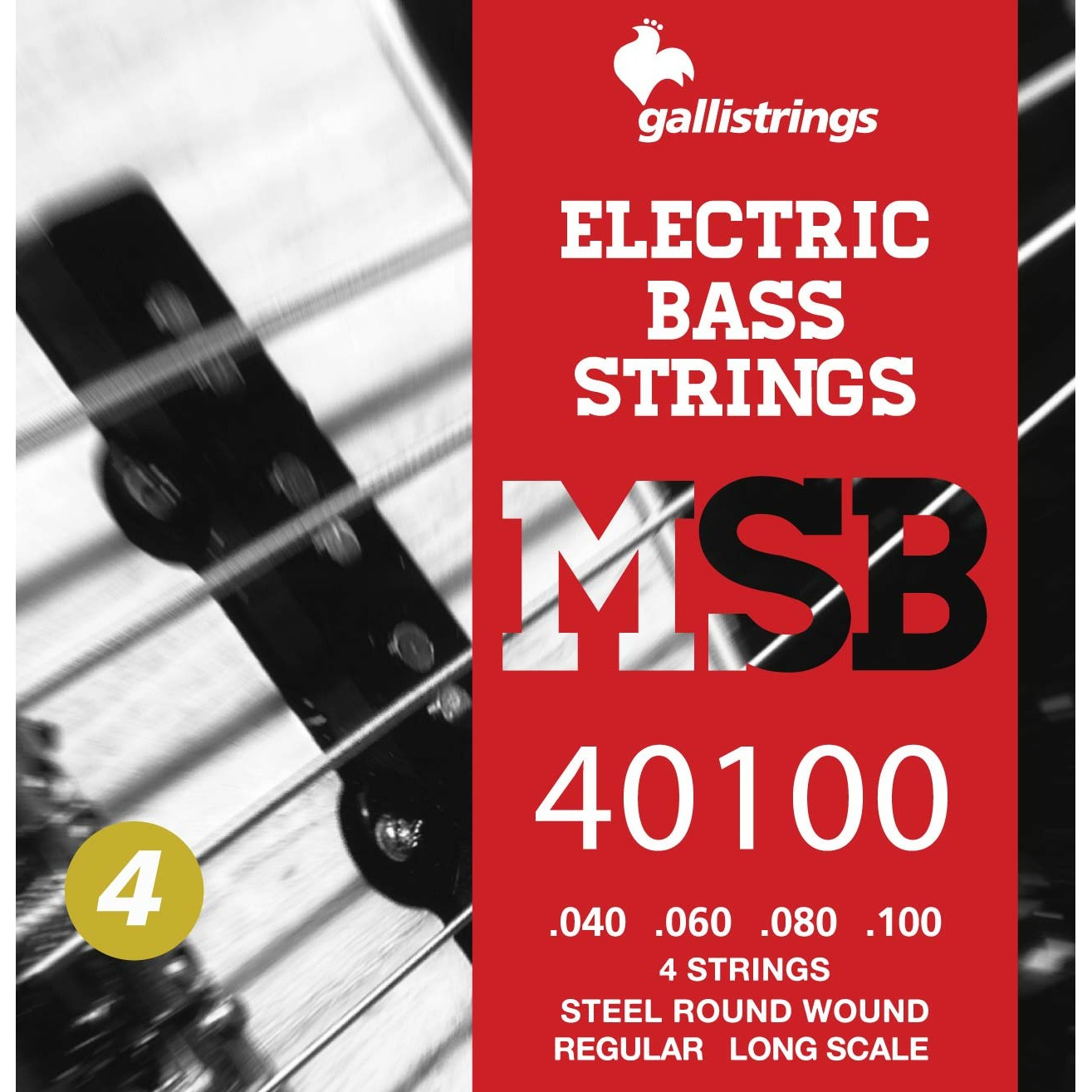 Струны для бас-гитары Galli Strings MSB40100