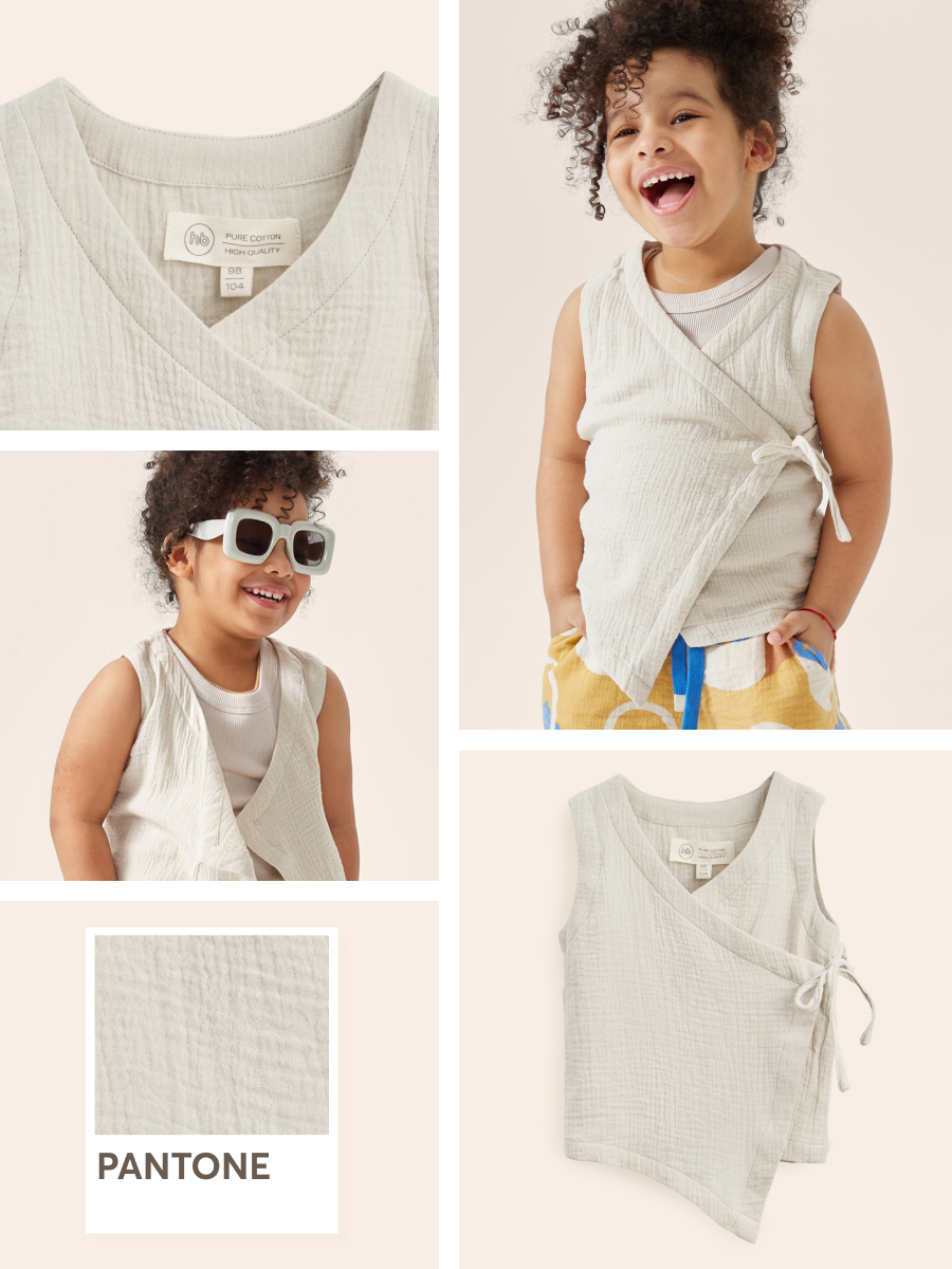 Топ детский Happy Baby 88194 pale beige 110 1942₽